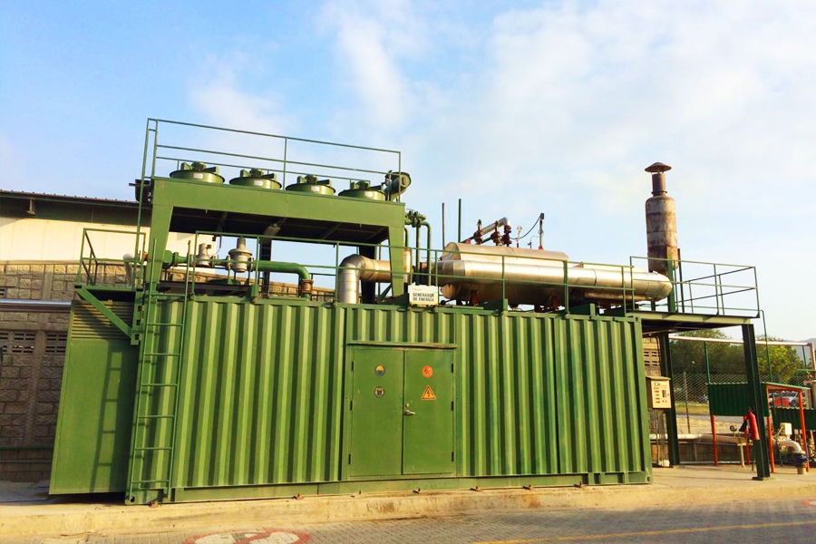 750kW 沼氣機(jī)組余熱鍋爐項(xiàng)目現(xiàn)場(chǎng)